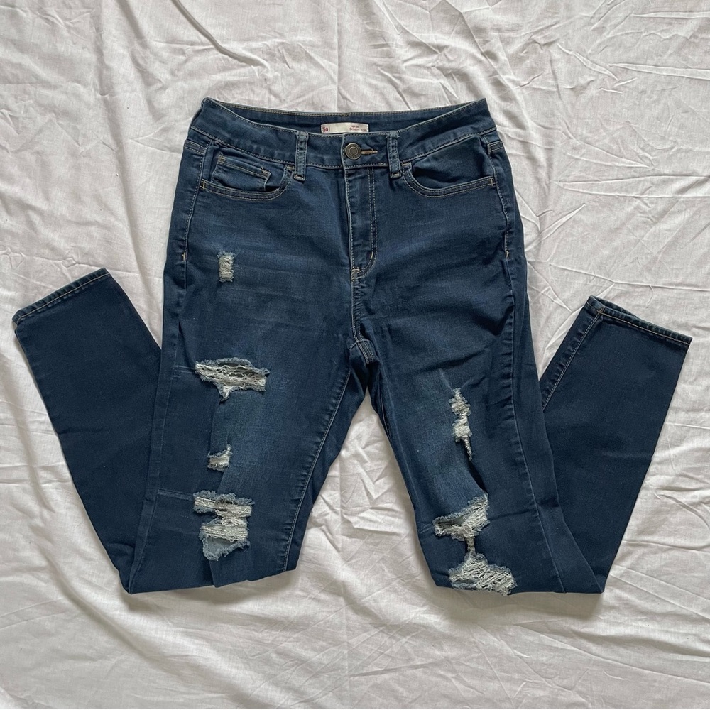 SO Ripped High Rise Skinny Jeans